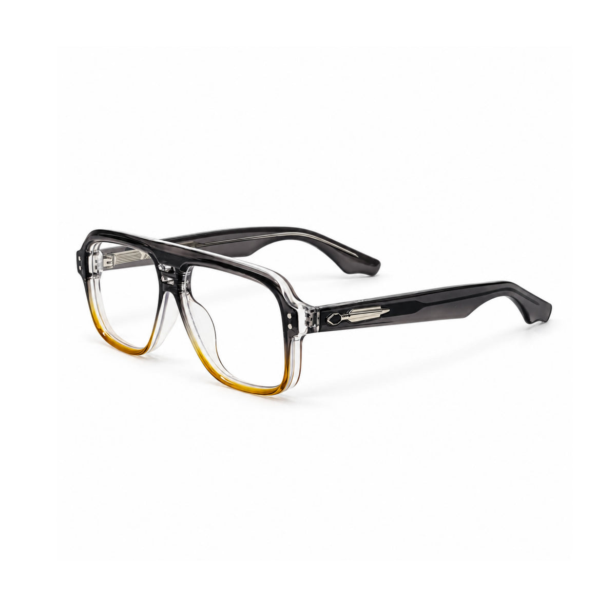 OS26 DAWN VM002 Grey Amber Gradient optical frame, three quarter view - wholesale, Optic Souq