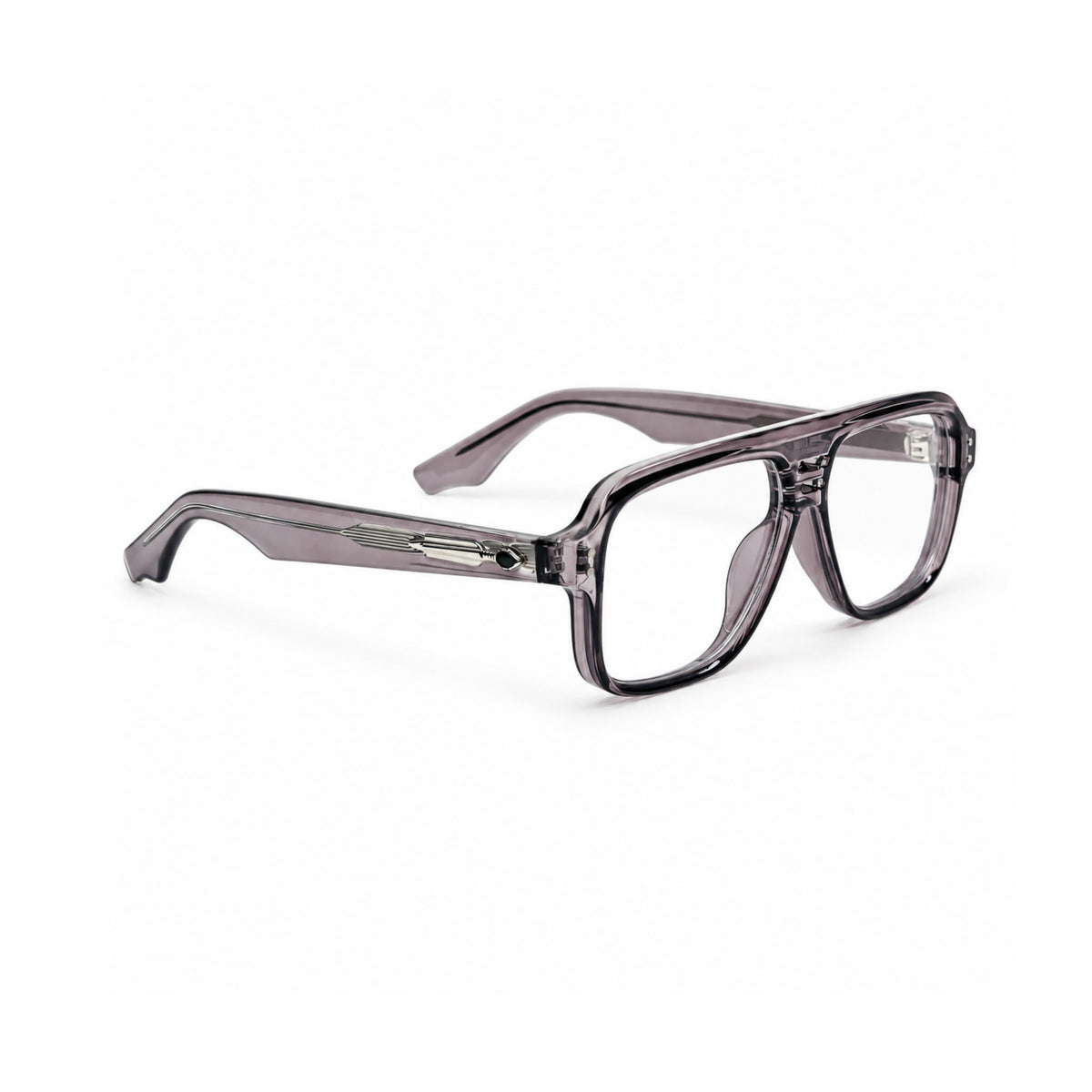 OS26 DAWN VM002 Grey Crystal optical frame, three quarter view, other side - wholesale, Optic Souq