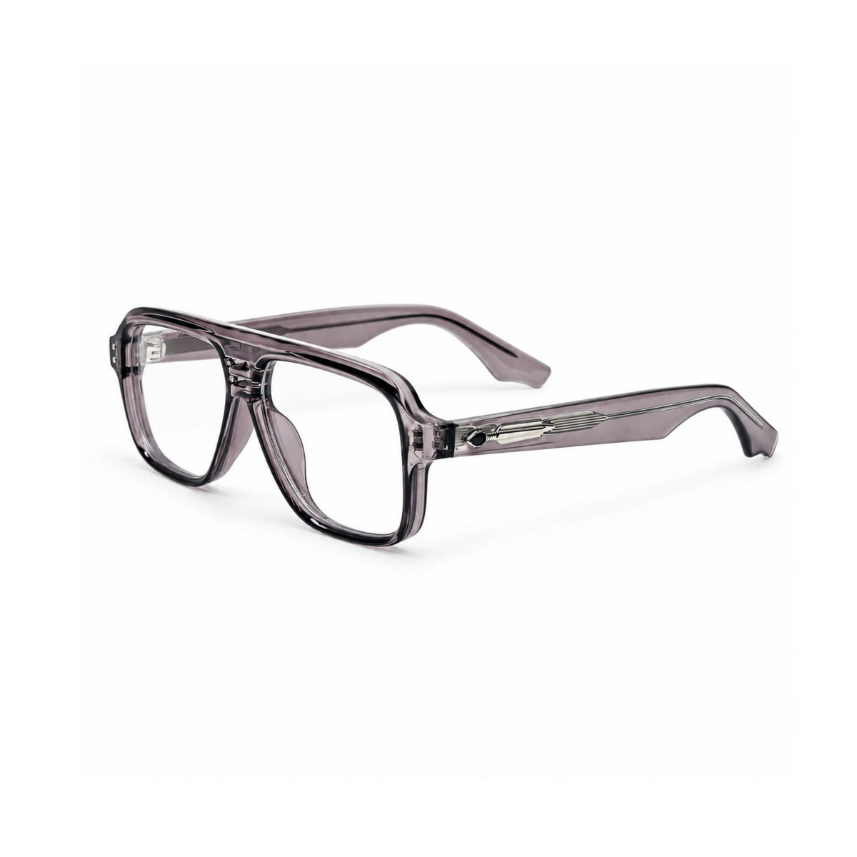 OS26 DAWN VM002 Grey Crystal optical frame, three quarter view - wholesale, Optic Souq
