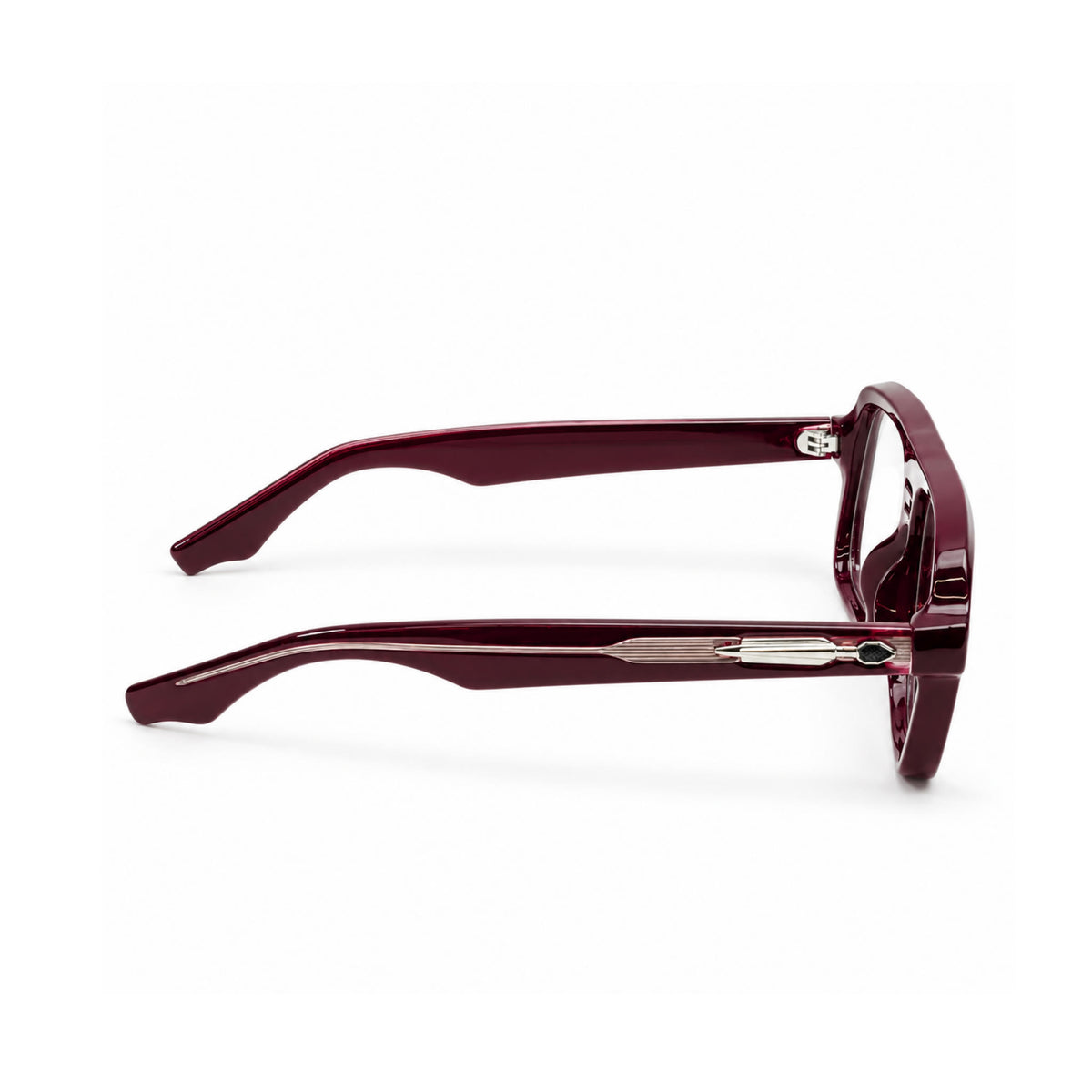 OS26 DAWN VM002 Wine Red optical frame, side view - wholesale, Optic Souq