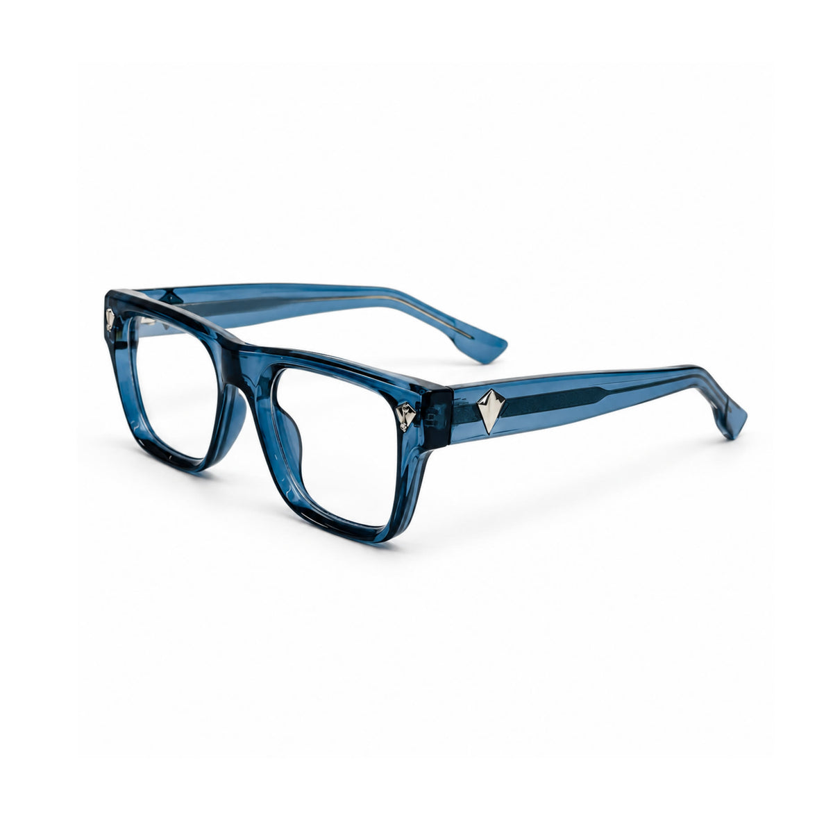 OS26 DAWN VM003 Blue Crystal optical frame, three quarter view - wholesale, Optic Souq