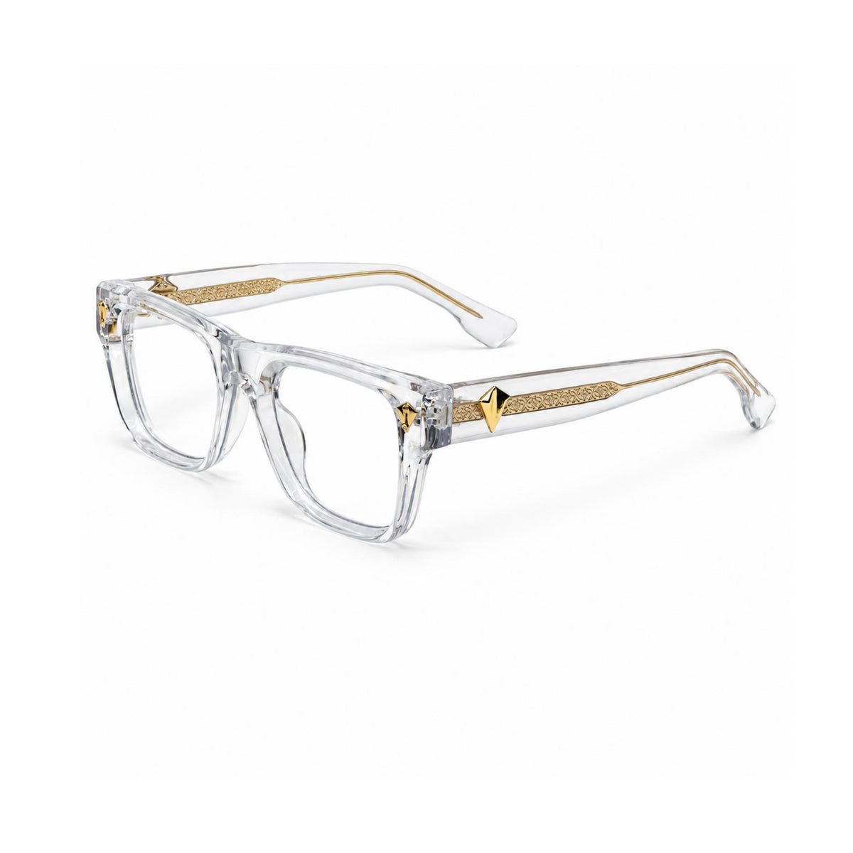 OS26 DAWN VM003 Clear Crystal optical frame, three quarter view - wholesale, Optic Souq