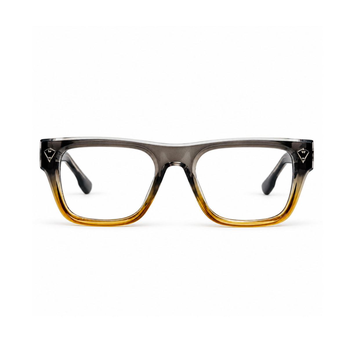 OS26 DAWN VM003 Grey Amber Gradient optical frame, front view - wholesale, Optic Souq