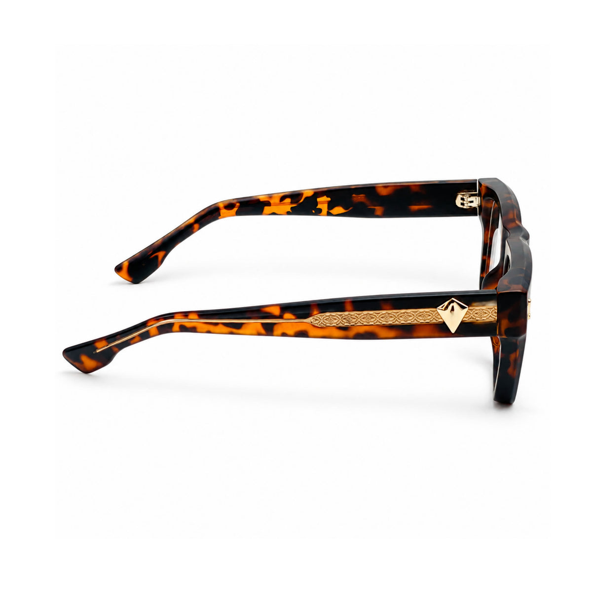 OS26 DAWN VM003 Tortoise optical frame, side view - wholesale, Optic Souq
