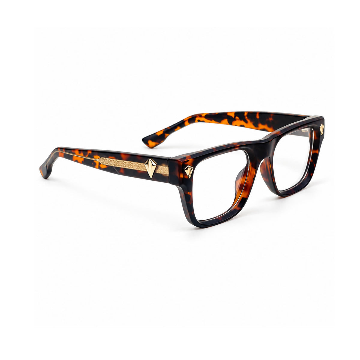 OS26 DAWN VM003 Tortoise optical frame, three quarter view, other side - wholesale, Optic Souq