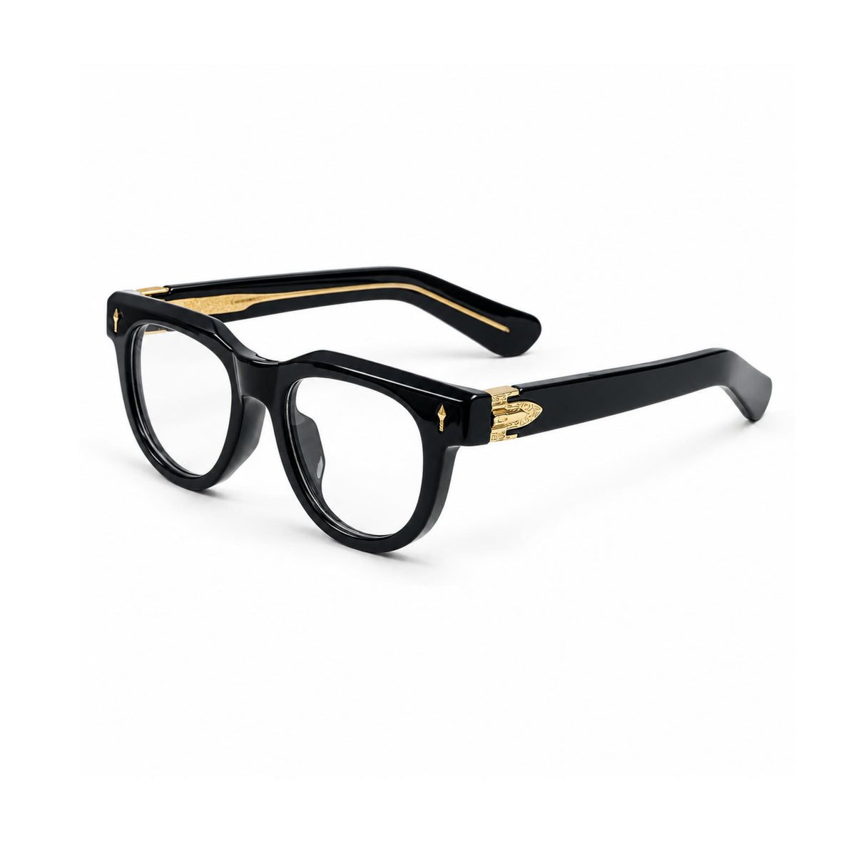 OS26 DAWN VM004 Black Gold optical frame, three quarter view - wholesale, Optic Souq