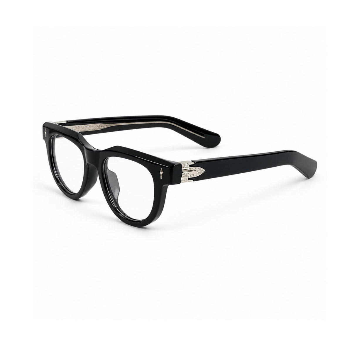 OS26 DAWN VM004 Black Silver optical frame, three quarter view - wholesale, Optic Souq