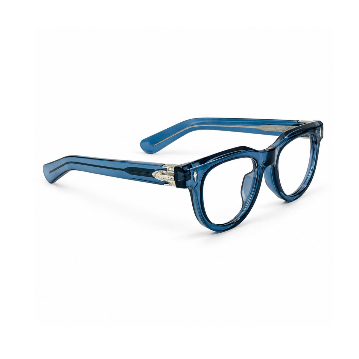 OS26 DAWN VM004 Blue Crystal optical frame, three quarter view, other side - wholesale, Optic Souq