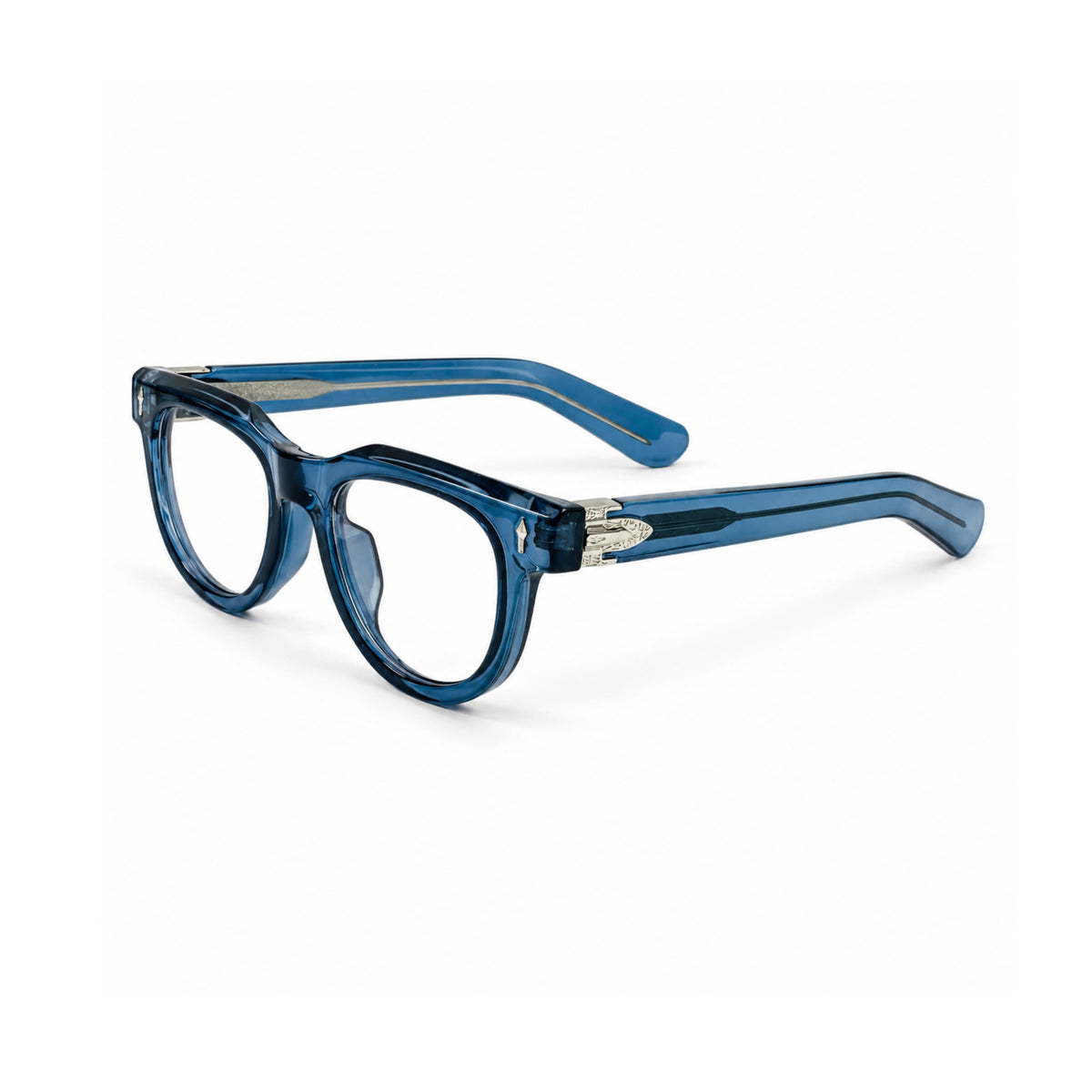 OS26 DAWN VM004 Blue Crystal optical frame, three quarter view - wholesale, Optic Souq