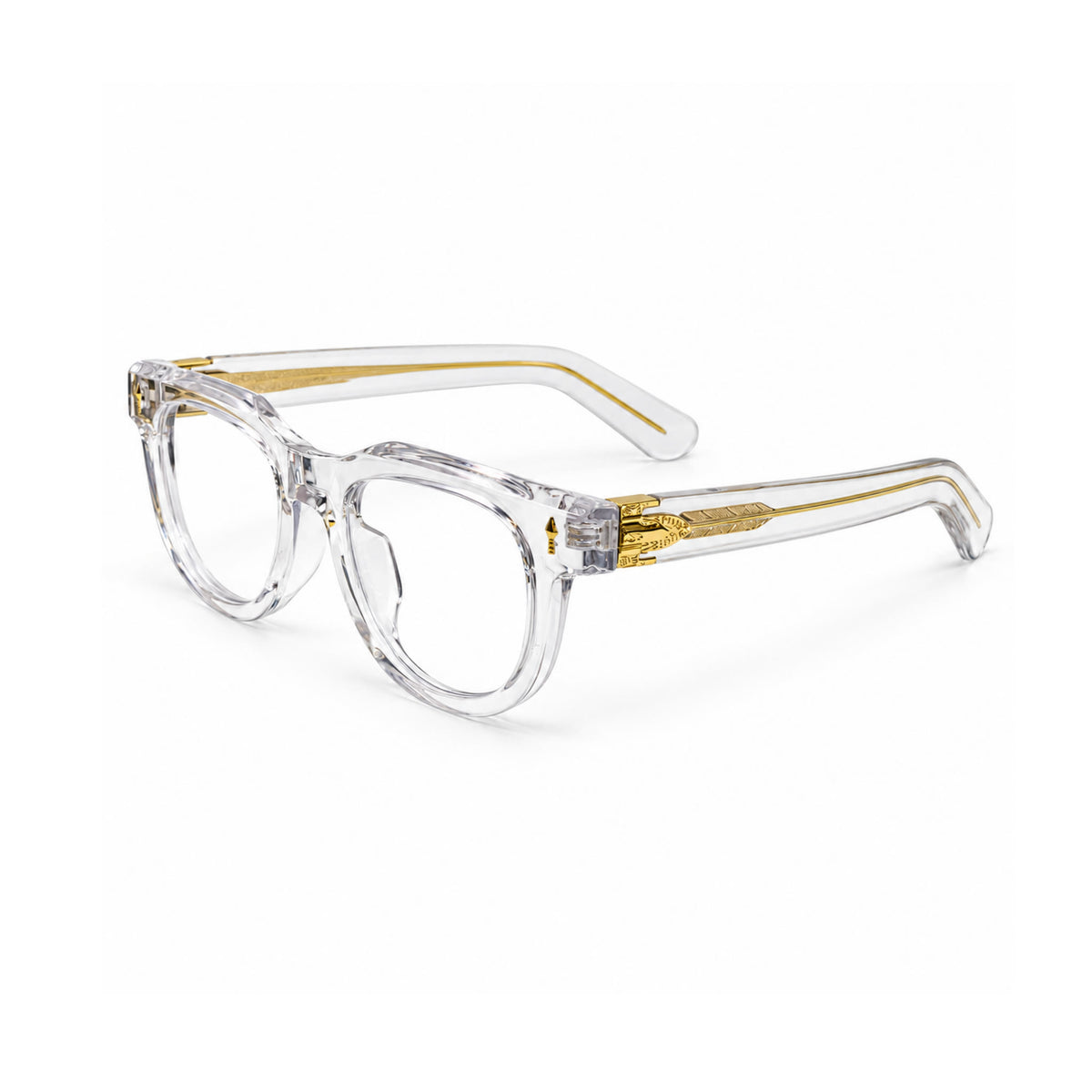OS26 DAWN VM004 Clear Crystal optical frame, three quarter view - wholesale, Optic Souq