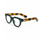 OS26 DAWN VM004 Green Tortoise optical frame, three quarter view - wholesale, Optic Souq