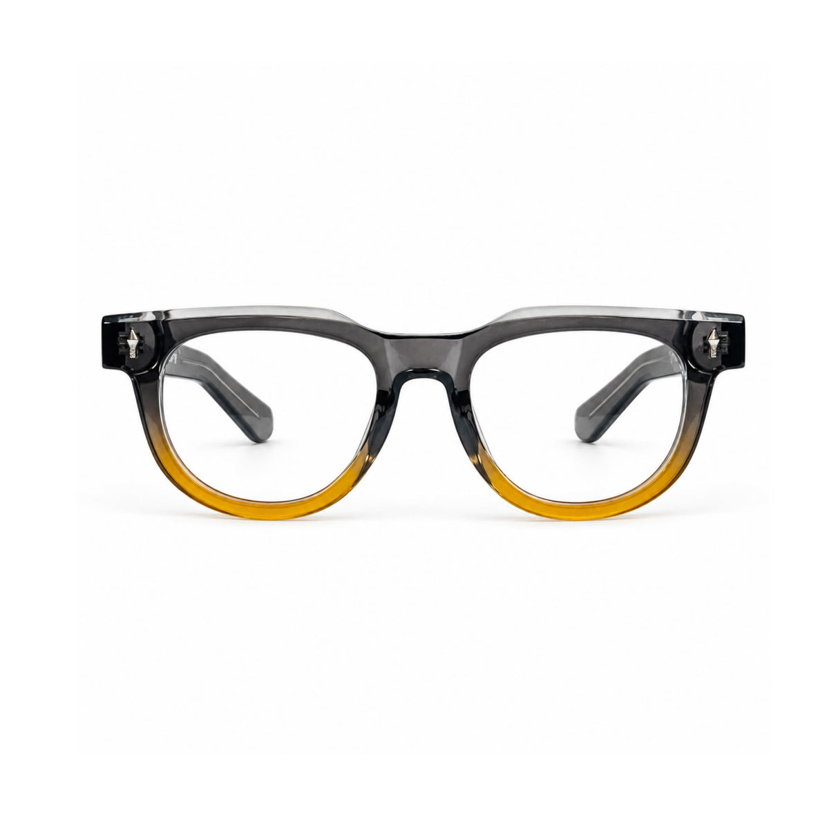 OS26 DAWN VM004 Grey Amber Gradient optical frame, front view - wholesale, Optic Souq