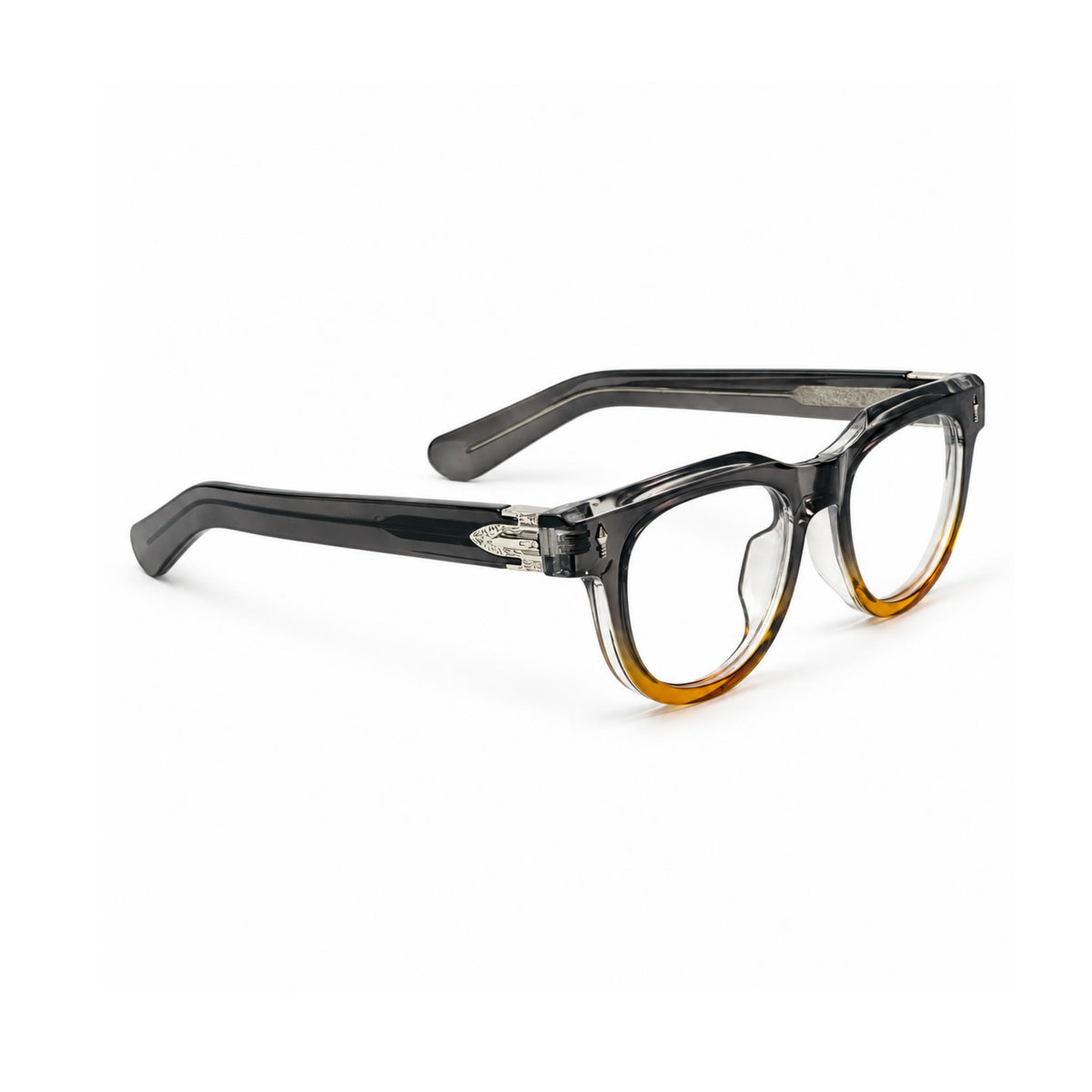 OS26 DAWN VM004 Grey Amber Gradient optical frame, three quarter view, other side - wholesale, Optic Souq