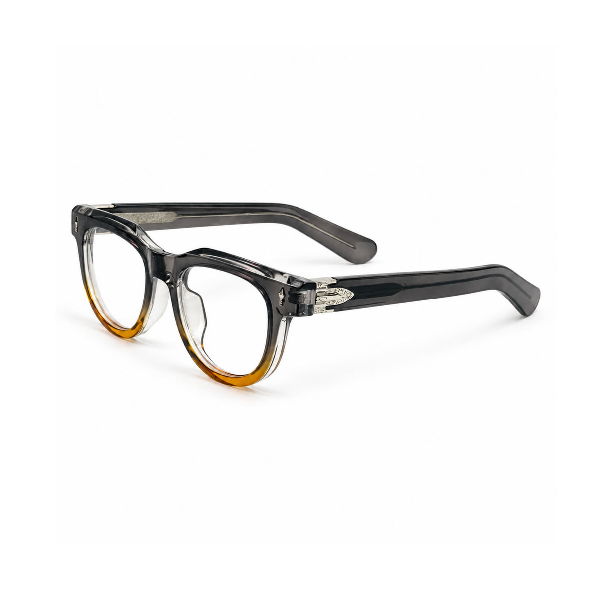 OS26 DAWN VM004 Grey Amber Gradient optical frame, three quarter view - wholesale, Optic Souq