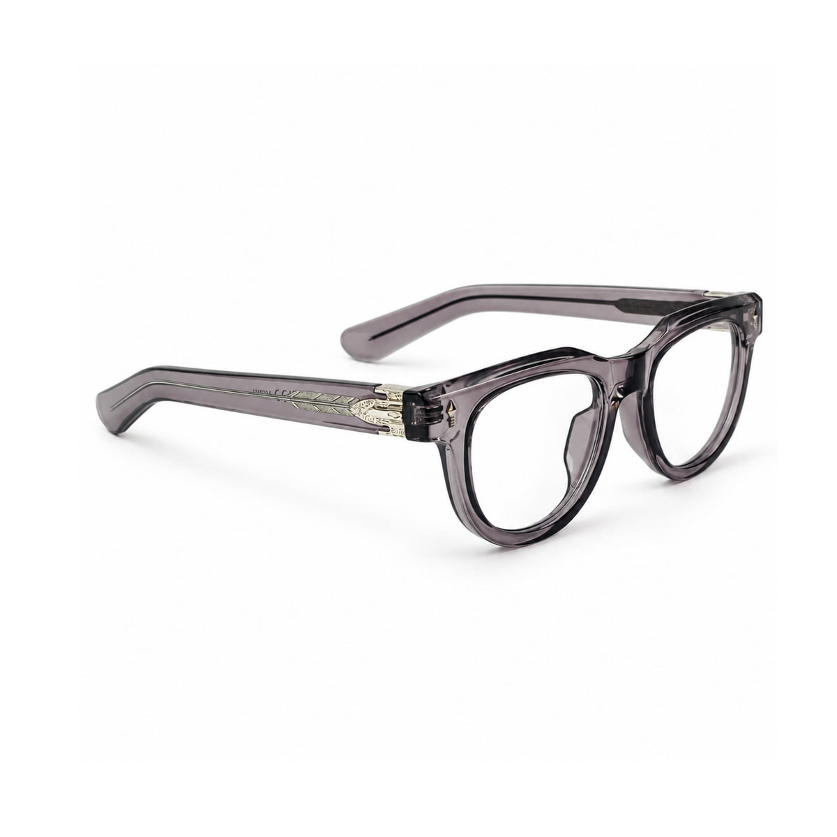 OS26 DAWN VM004 Grey Crystal optical frame, three quarter view, other side - wholesale, Optic Souq