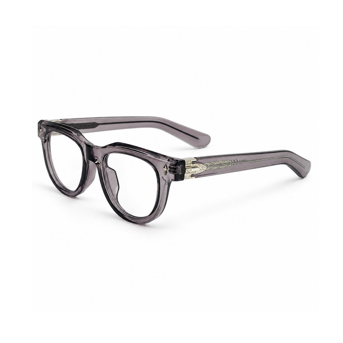 OS26 DAWN VM004 Grey Crystal optical frame, three quarter view - wholesale, Optic Souq