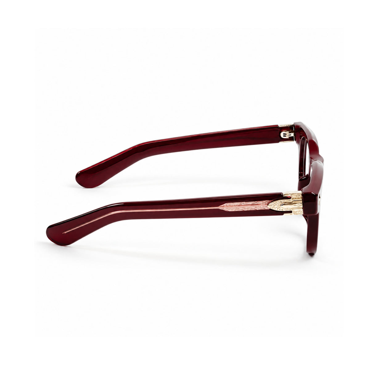 OS26 DAWN VM004 Wine Red optical frame, side view - wholesale, Optic Souq