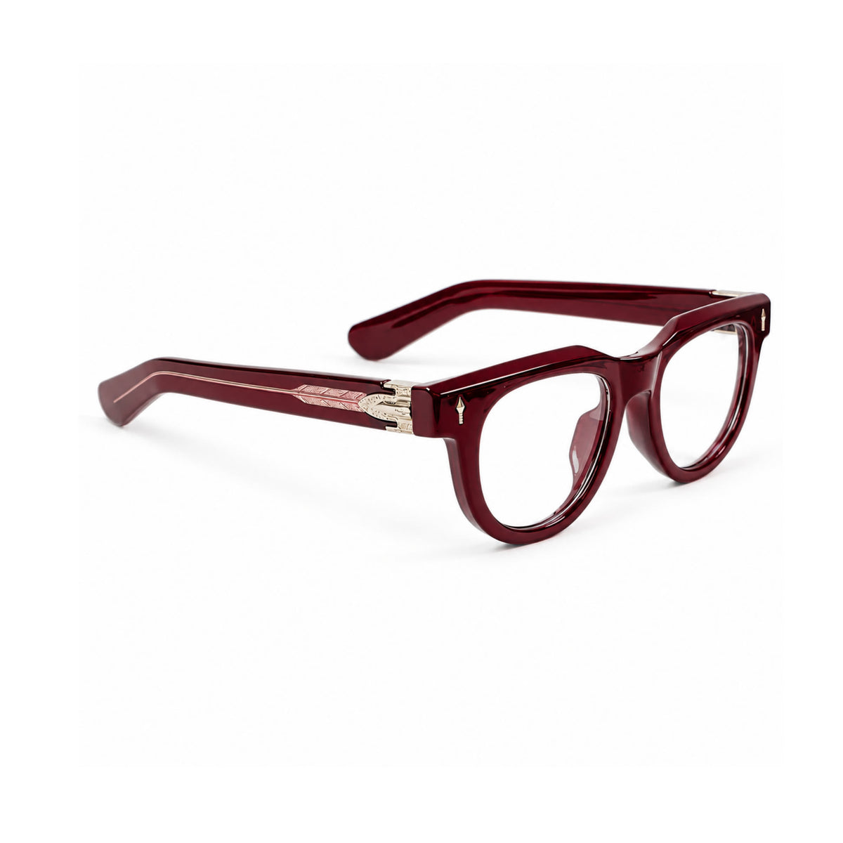 OS26 DAWN VM004 Wine Red optical frame, three quarter view, other side - wholesale, Optic Souq