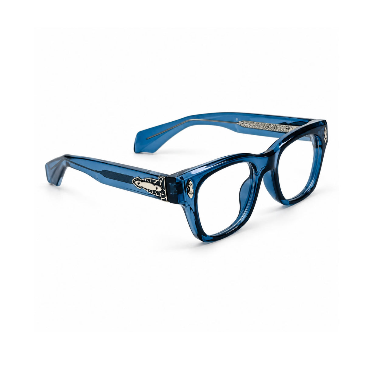 OS26 DAWN VM006 Blue Crystal optical frame, three quarter view, other side - wholesale, Optic Souq