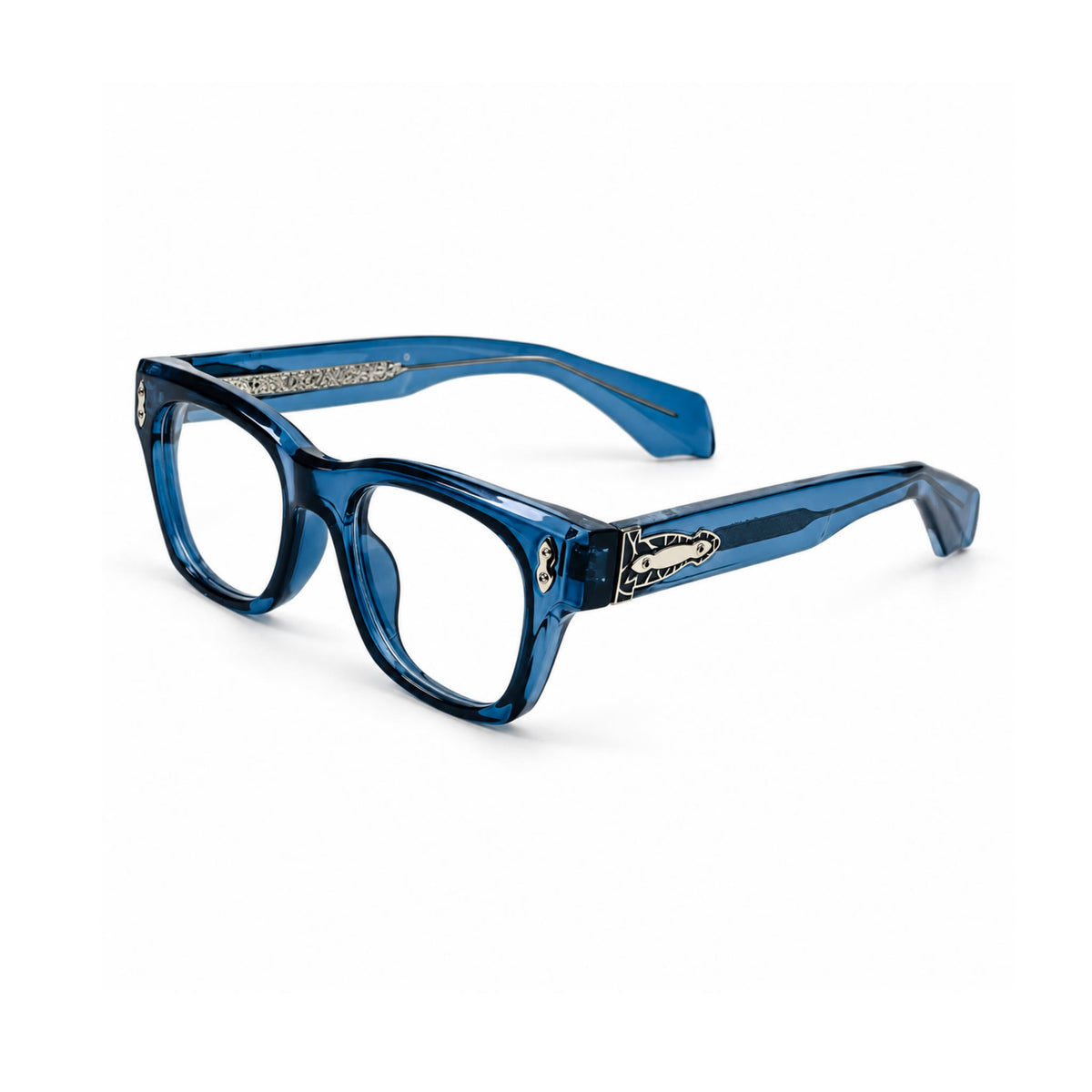 OS26 DAWN VM006 Blue Crystal optical frame, three quarter view - wholesale, Optic Souq