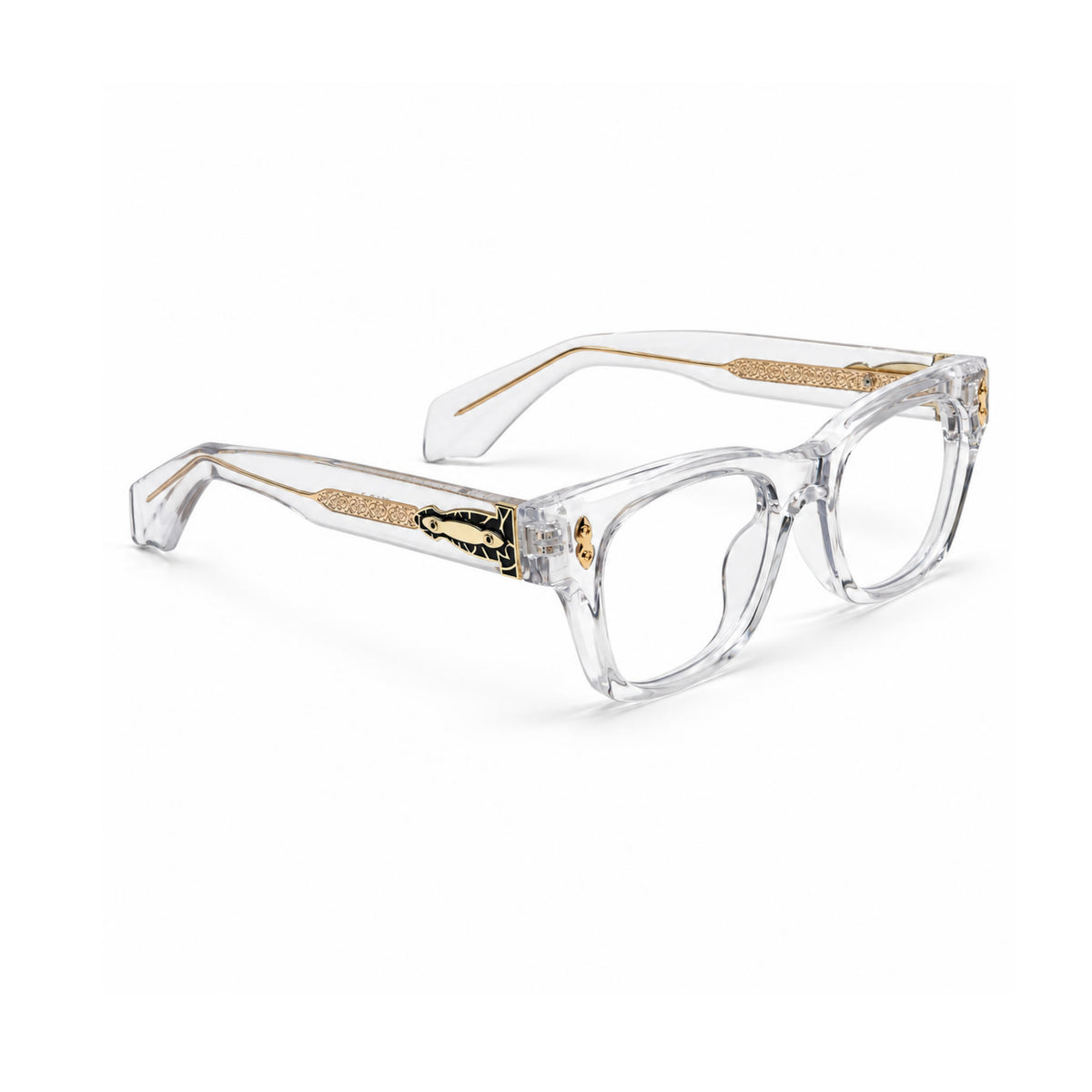 OS26 DAWN VM006 Clear Crystal optical frame, three quarter view, other side - wholesale, Optic Souq