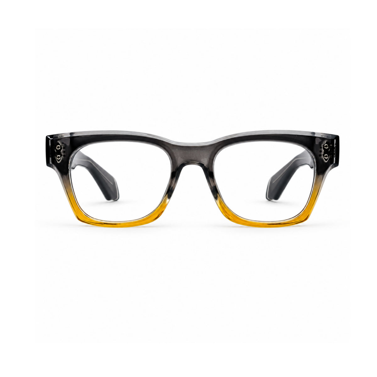 OS26 DAWN VM006 Grey Amber Gradient optical frame, front view - wholesale, Optic Souq