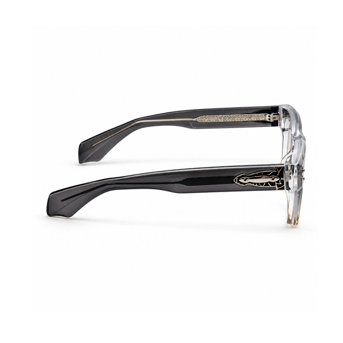 OS26 DAWN VM006 Grey Amber Gradient optical frame, side view - wholesale, Optic Souq