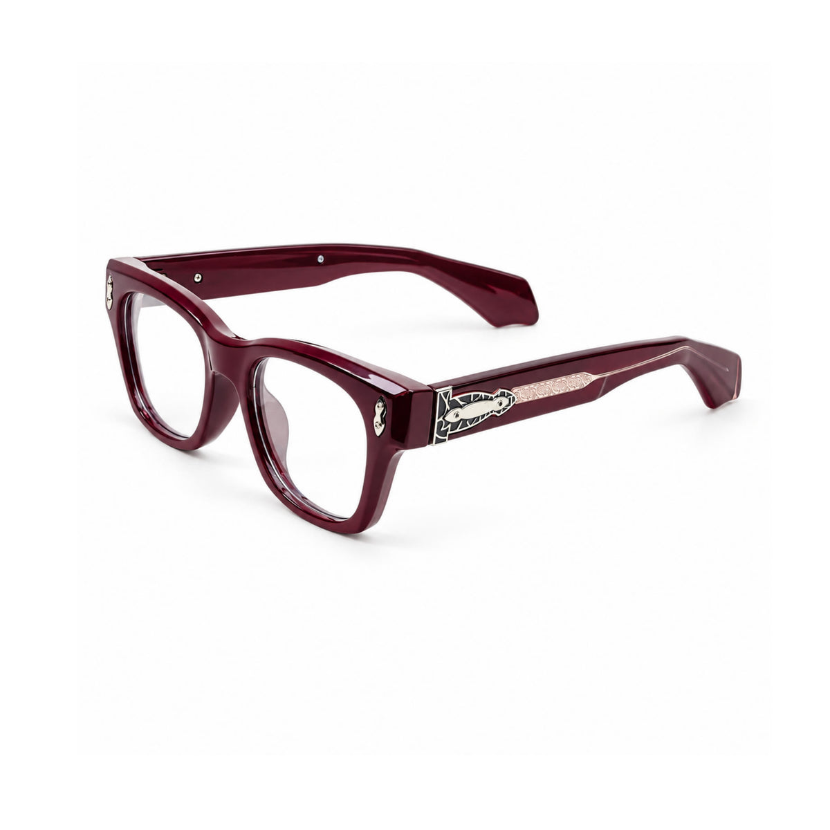 OS26 DAWN VM006 Wine Red optical frame, three quarter view - wholesale, Optic Souq