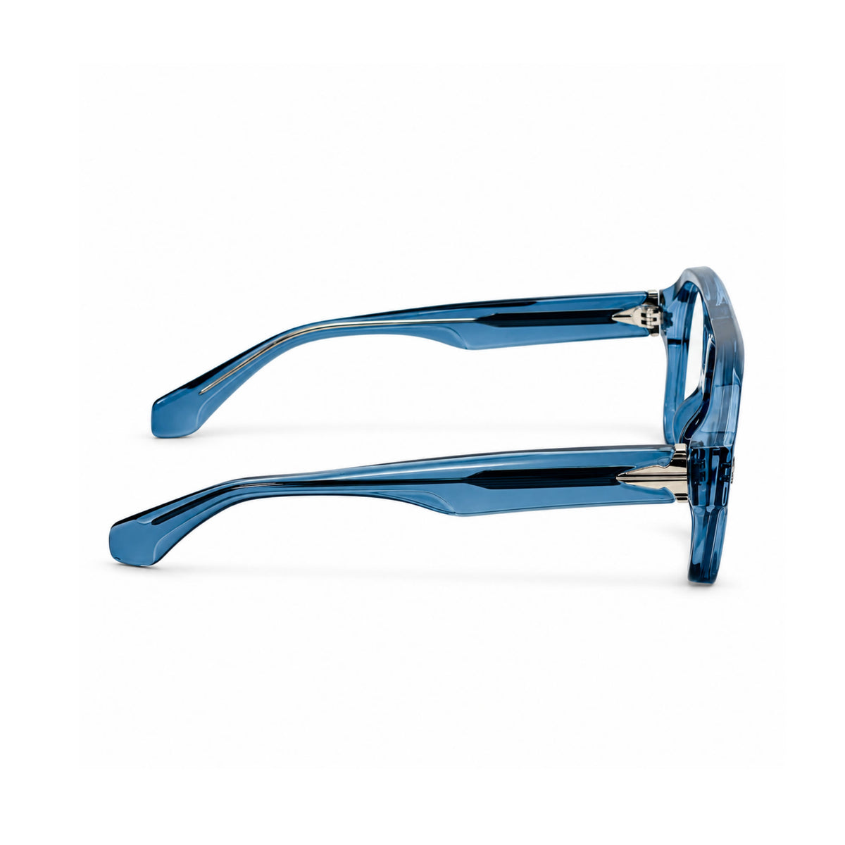OS26 DAWN VM008 Blue Crystal optical frame, side view - wholesale, Optic Souq