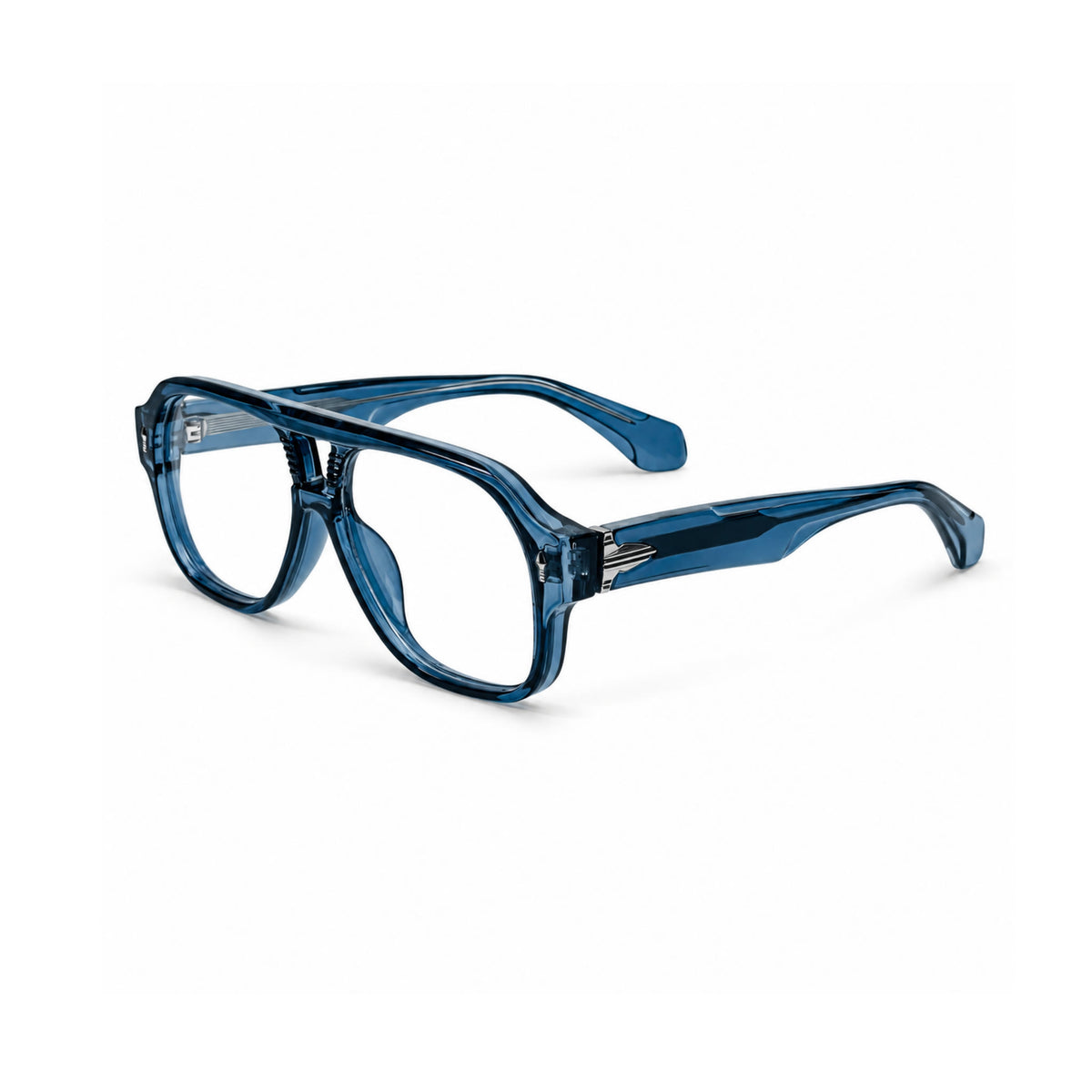 OS26 DAWN VM008 Blue Crystal optical frame, three quarter view - wholesale, Optic Souq