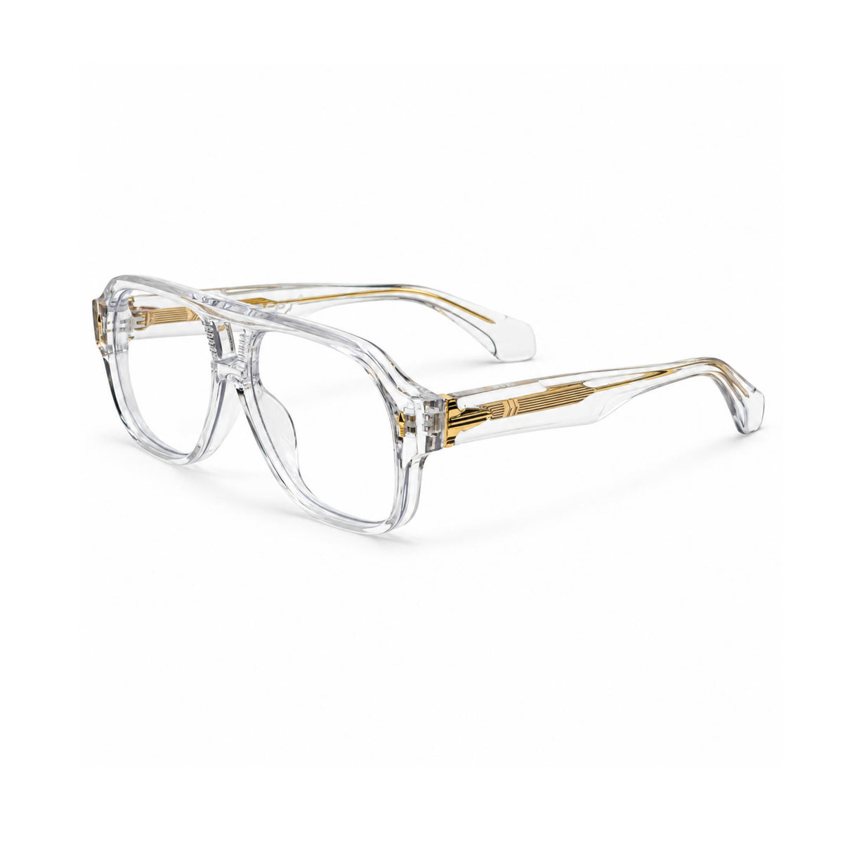 OS26 DAWN VM008 Clear Crystal optical frame, three quarter view - wholesale, Optic Souq