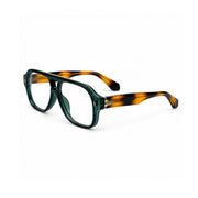 OS26 DAWN VM008 Green Tortoise optical frame, three quarter view - wholesale, Optic Souq