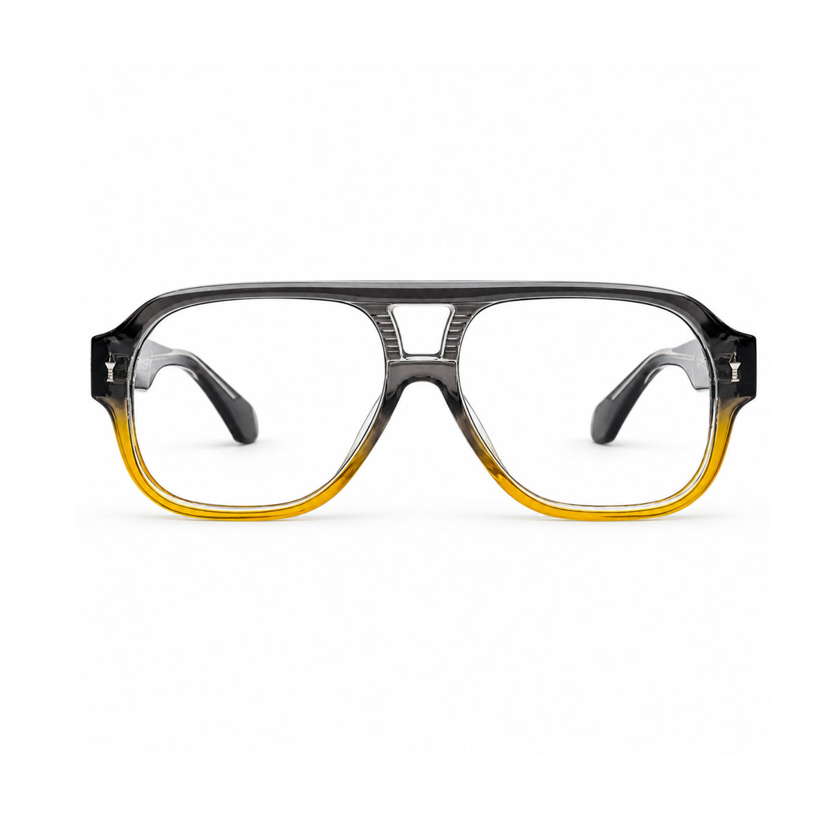 OS26 DAWN VM008 Grey Amber Gradient optical frame, front view - wholesale, Optic Souq