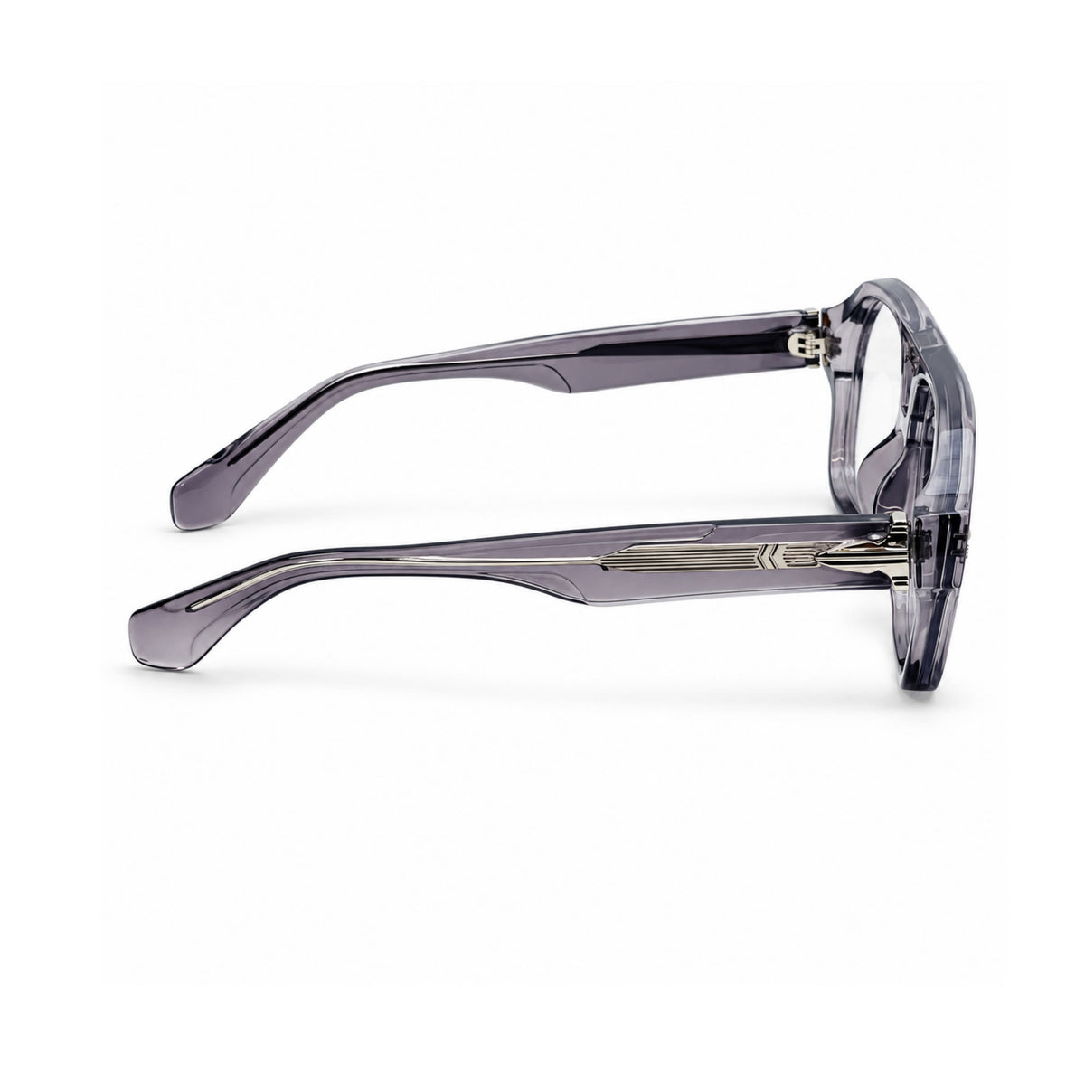 OS26 DAWN VM008 Grey Crystal optical frame, side view - wholesale, Optic Souq