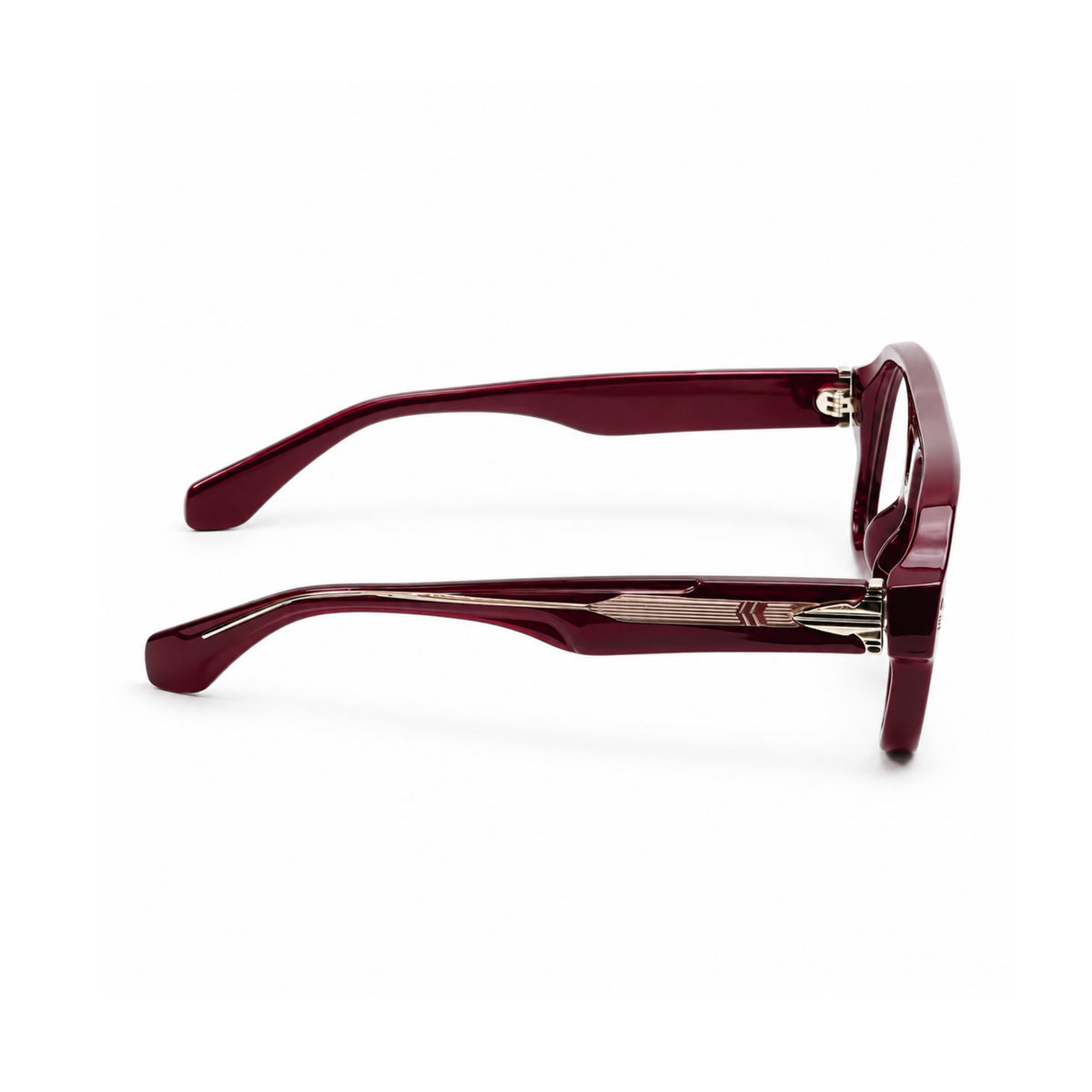 OS26 DAWN VM008 Wine Red optical frame, side view - wholesale, Optic Souq