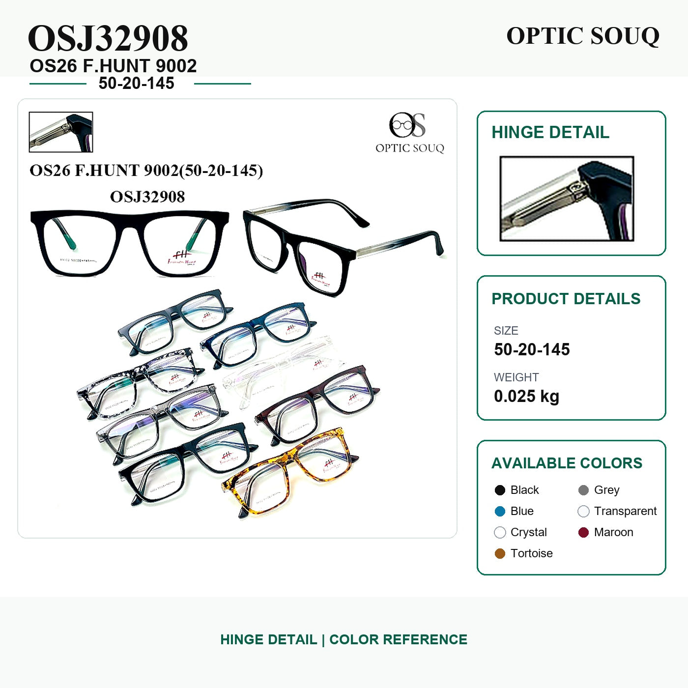 OS26 F.HUNT Sample Kit - 9 Models