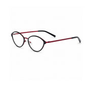 OS26 K2904 red and black pure titanium cat-eye eyewear
