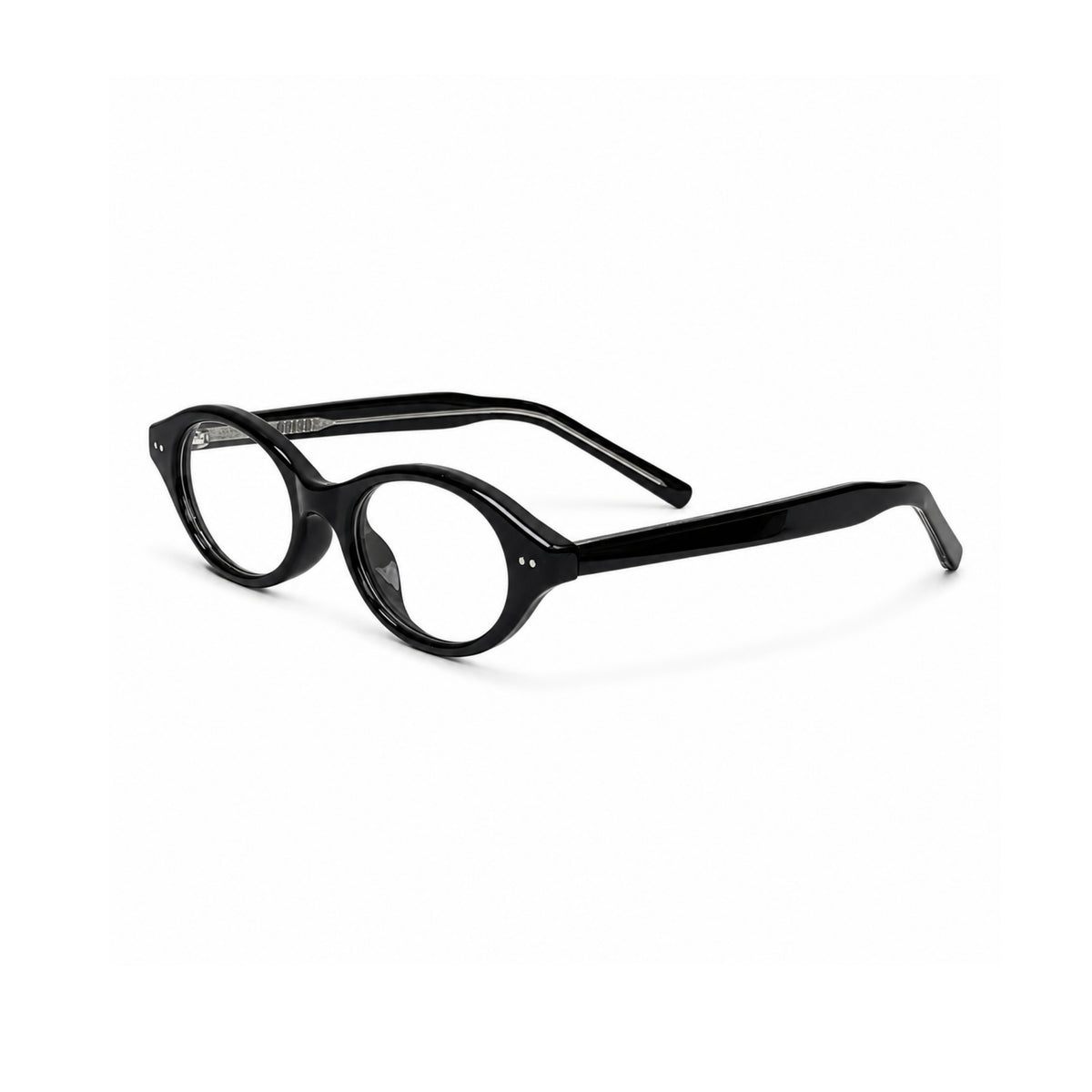 OS26 K9159 gloss black women's sheet eyewear angle view