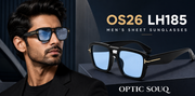 OS26 LH185 men's sheet sunglasses premium model-wear and product close-up