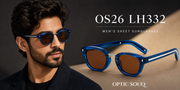 OS26 LH332 men's sheet sunglasses premium model-wear and product close-up