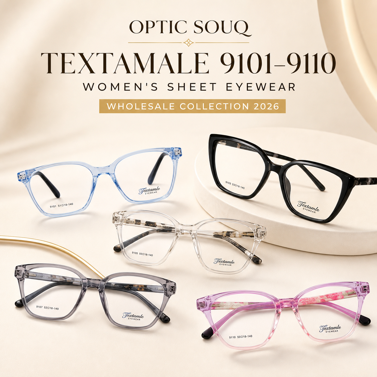 Optic Souq TEXTAMALE 9101 to 9110 wholesale catalogue cover
