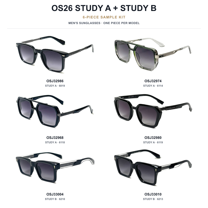 OS26 STUDY A + STUDY B Sample Kit - 6 Models
