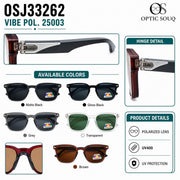 VIBE POL. 25003 included in 10-model sunglasses sample kit