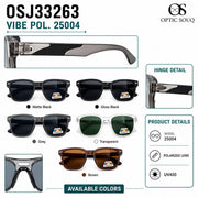 VIBE POL. 25004 included in 10-model sunglasses sample kit