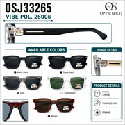 VIBE POL. 25006 included in 10-model sunglasses sample kit